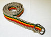 Rasta Hemp Belt with Red, Gold, and Green Stripes Rasta Belt - Hemp