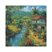  Rural Jamaica Folk Art Riverfront 1900s Polyester Canvas