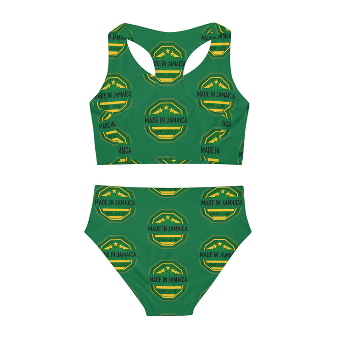 Green Girls Two Piece Swimsuit