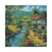  Rural Jamaica Folk Art Riverfront 1900s Polyester Canvas