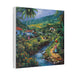  Rural Jamaica Folk Art River walk I 1900s Polyester Canvas