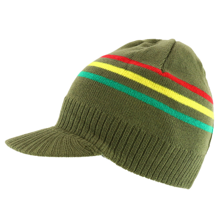 Olive Mesh Tam Green-Yellow-Red