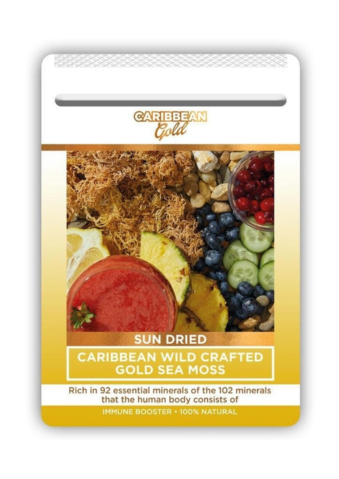 Caribbean Gold Wild Crafted Gold Sea Moss (Irish Moss)