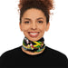  Winter Black Neck Gaiter With Drawstring (Rastafari)