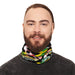  Winter Black Neck Gaiter With Drawstring (Rastafari)