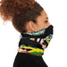  Winter Black Neck Gaiter With Drawstring (Rastafari)