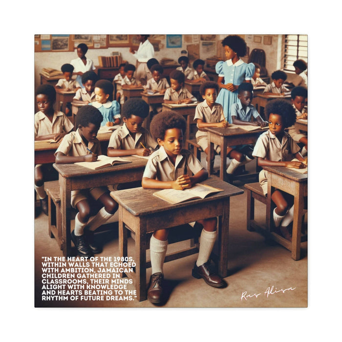 Rural Jamaican Classroom from the 1970s Polyester Canvas